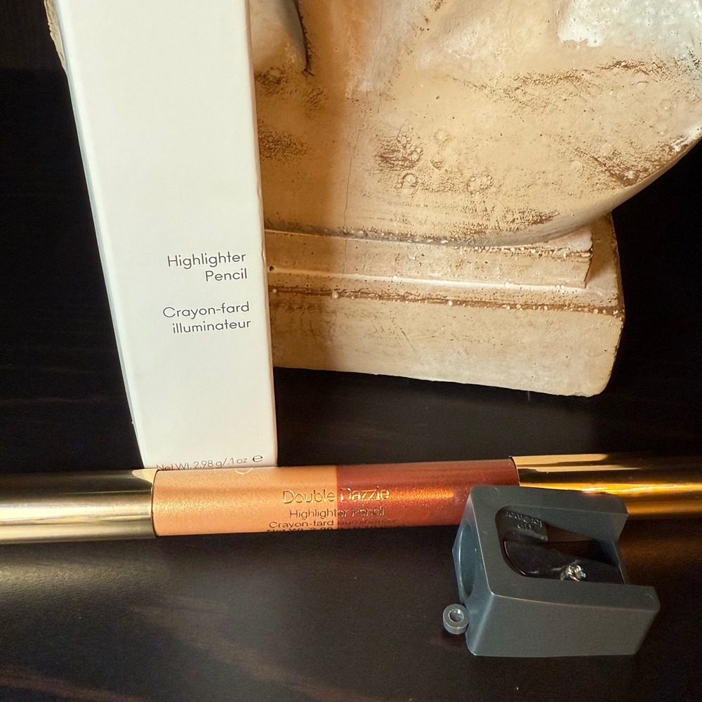 Jane Iredale Highlighter Pencil Dual Ended Double Dazzle Shimmer w/Sharpener NIB